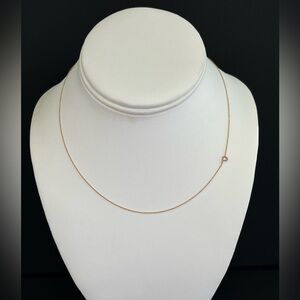 P Pendant Necklace
14k Rose Gold